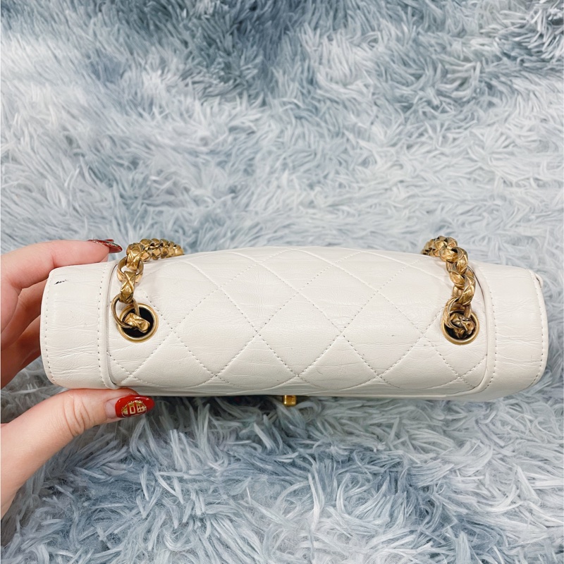 Chanel Vintage Classic White  Diana Bag 白色金扣香奈兒-7
