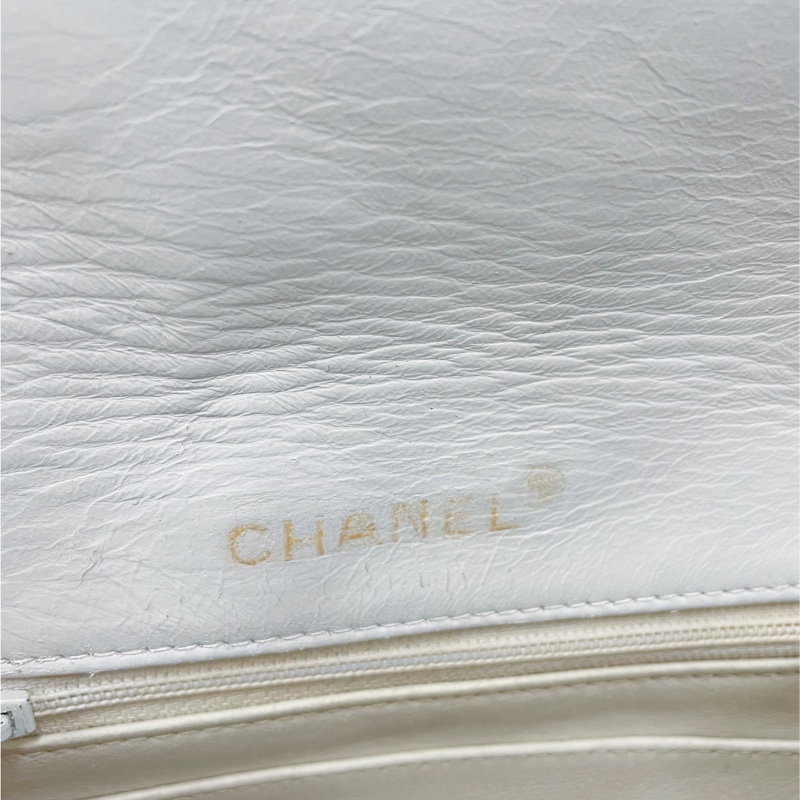 Chanel Vintage Classic White  Diana Bag 白色金扣香奈兒-13