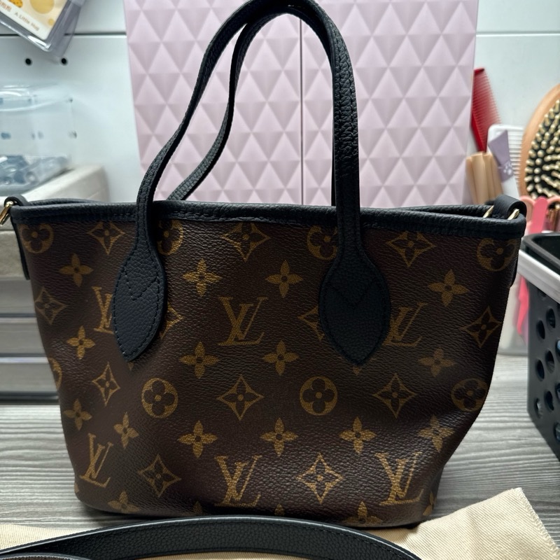 路易威登 Louis Vuitton Neverfull BB斜背雙面包（99新）有小包-0