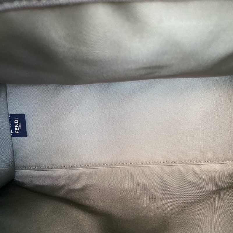 Fendi 聯名限定膠囊系列 Sunshine托特包tote 深綠色針織 玳瑁手柄36*31*15 99新配件塵袋 肩帶-3