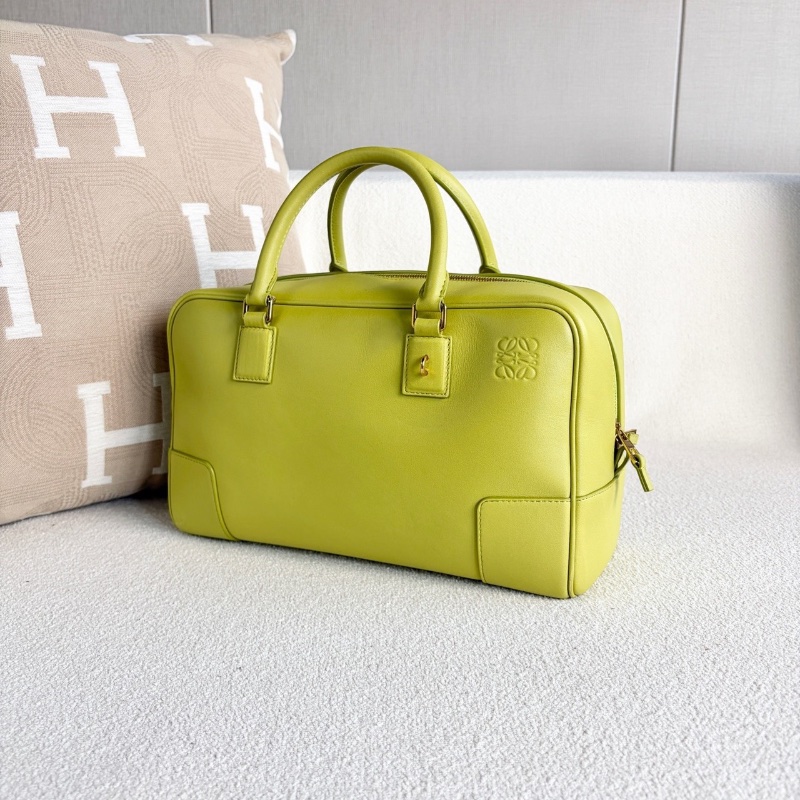 Loewe Amazona28手提斜背包酪梨綠金扣 28.5*17*10 98新配件肩帶 鑰匙 鎖 塵袋-3