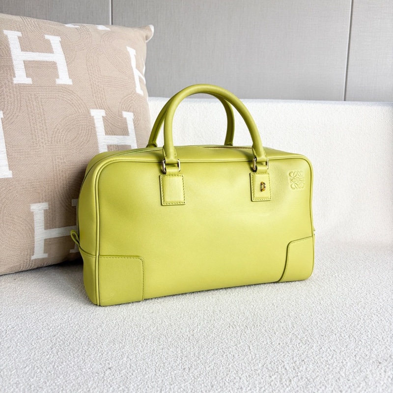 Loewe Amazona28手提斜背包酪梨綠金扣 28.5*17*10 98新配件肩帶 鑰匙 鎖 塵袋-5