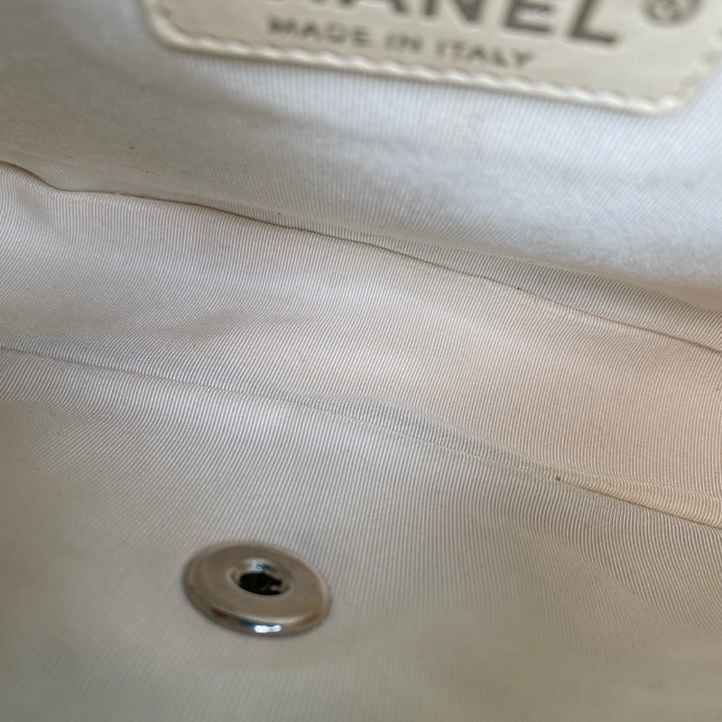 Chanel 針織cf中號綠色 銀扣 25*15*5 98新配件保卡 塵袋-3