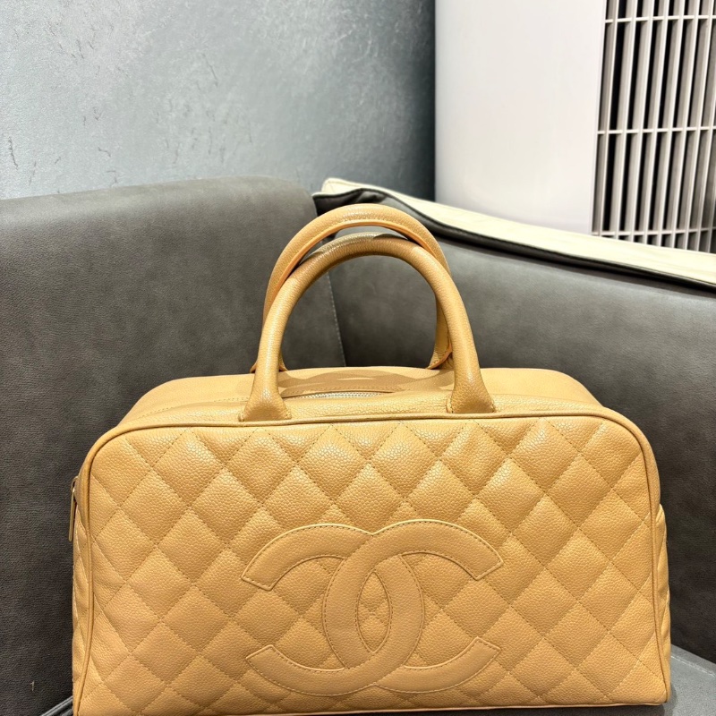Chanel 中古保齡球大號37×19.5cm 99新配件塵袋-1