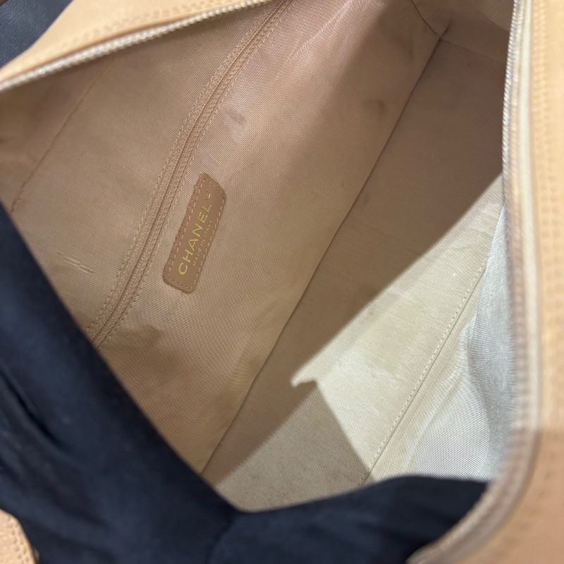 Chanel 中古保齡球大號37×19.5cm 99新配件塵袋-2
