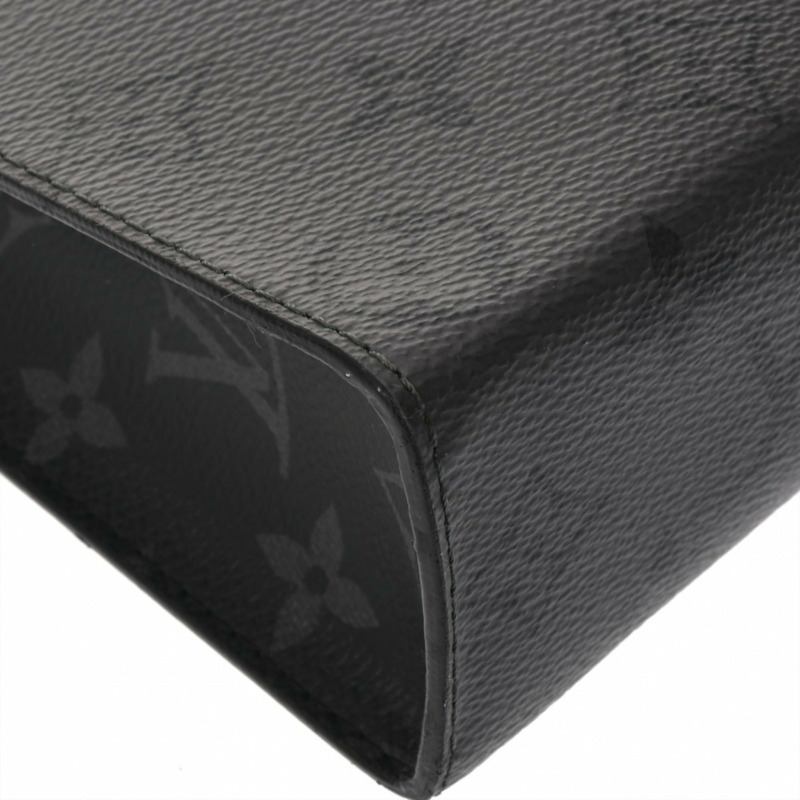 路易威登 (LOUIS VUITTON) Monogram Eclipse Reverse Pochette Voyage Grey M69535 男士帆布手拿包 A 級二手 Ginzo-5