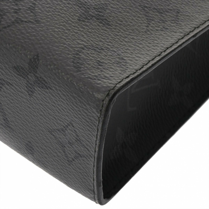 路易威登 (LOUIS VUITTON) Monogram Eclipse Reverse Pochette Voyage Grey M69535 男士帆布手拿包 A 級二手 Ginzo-6