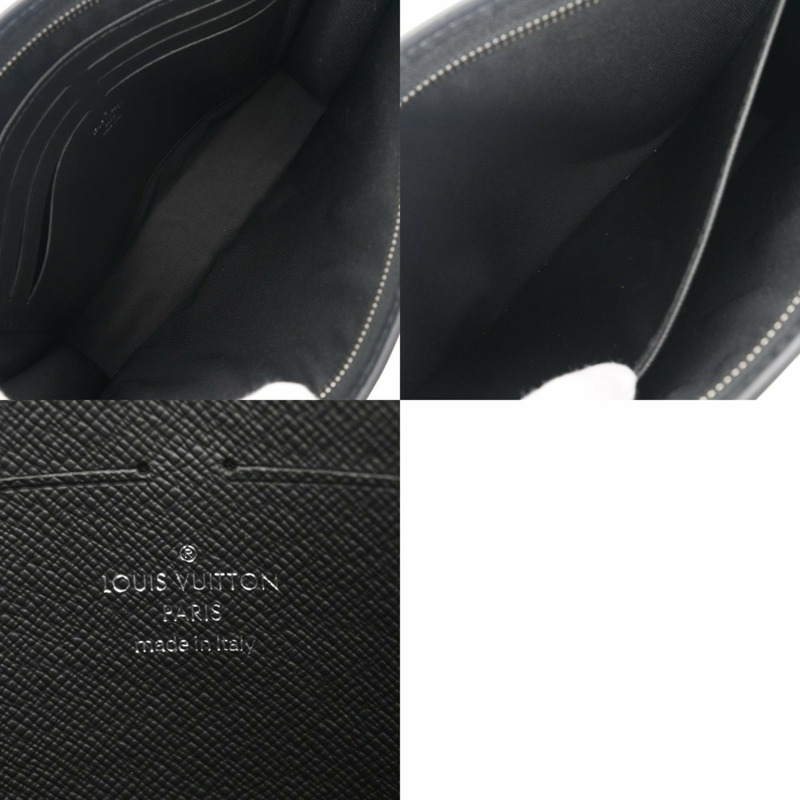 路易威登 (LOUIS VUITTON) Monogram Eclipse Reverse Pochette Voyage Grey M69535 男士帆布手拿包 A 級二手 Ginzo-10