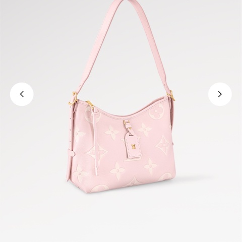 LV CarryAll PM Monogram Empreinte 粉色 壓紋牛皮