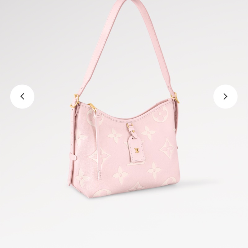 LV CarryAll PM Monogram Empreinte 粉色 壓紋牛皮-0