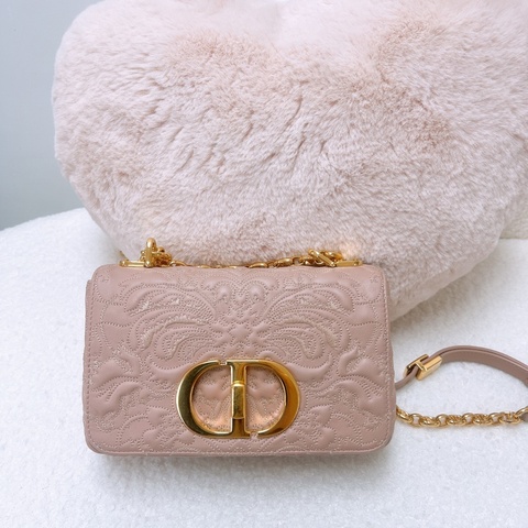 Dior caro 粉色小號鏈條肩背包