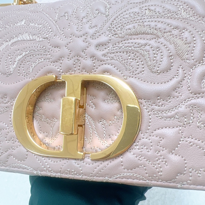 Dior caro 粉色小號鏈條肩背包-2