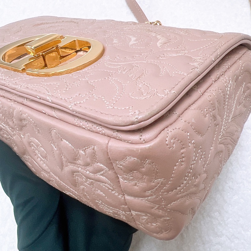 Dior caro 粉色小號鏈條肩背包-4