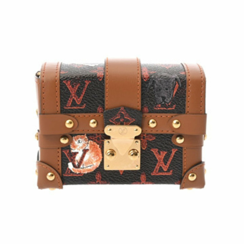 路易威登 (LOUIS VUITTON) Catgram Essential Trunk 棕色 M63892 男女 Monogram 帆布皮革吊飾 A 級二手 Ginzo-0