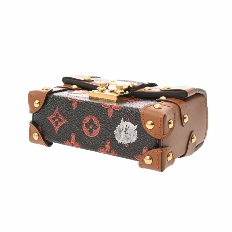 路易威登 (LOUIS VUITTON) Catgram Essential Trunk 棕色 M63892 男女 Monogram 帆布皮革吊飾 A 級二手 Ginzo-3