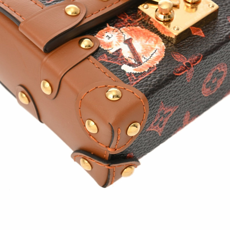 路易威登 (LOUIS VUITTON) Catgram Essential Trunk 棕色 M63892 男女 Monogram 帆布皮革吊飾 A 級二手 Ginzo-4