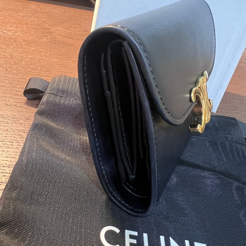 Celine黑色短夾-3