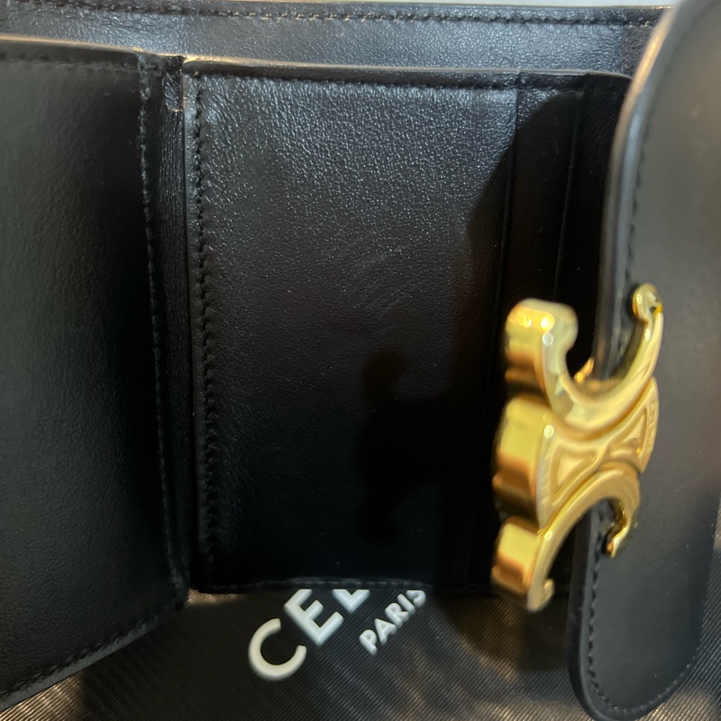 Celine黑色短夾-16