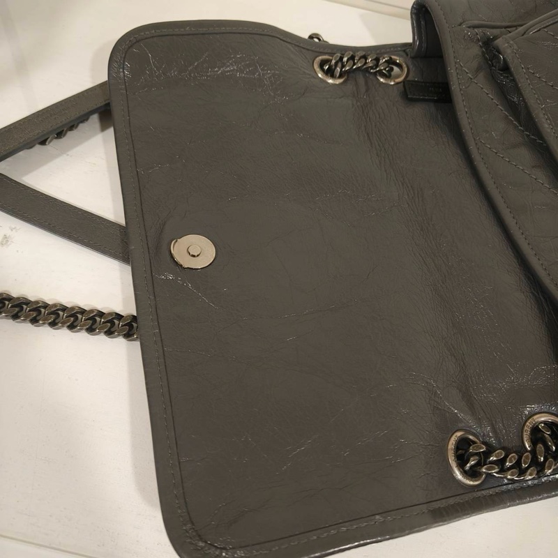 99新🈶購證❤️ ysl #灰色 #油蠟皮 #niki #中號-17