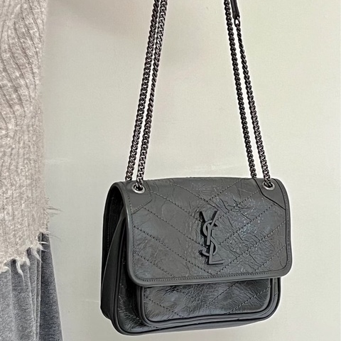 🈶購證❤️ ysl #灰色 #油蠟皮 #niki #小號