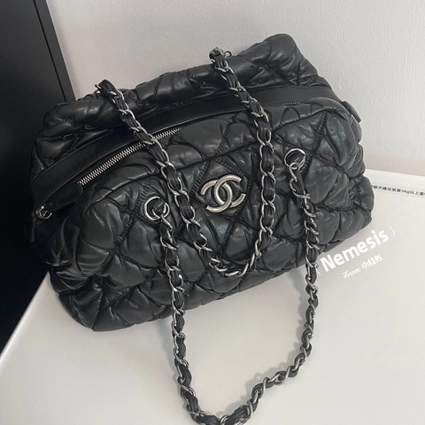 99新🈶保卡❤️香奈兒 #泡芙包 #黑銀 #托特包 #肩背包