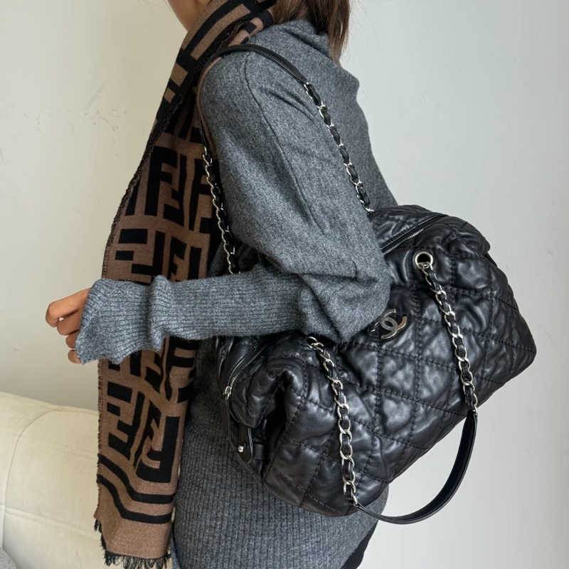 99新🈶保卡❤️香奈兒 #泡芙包 #黑銀 #托特包 #肩背包-1