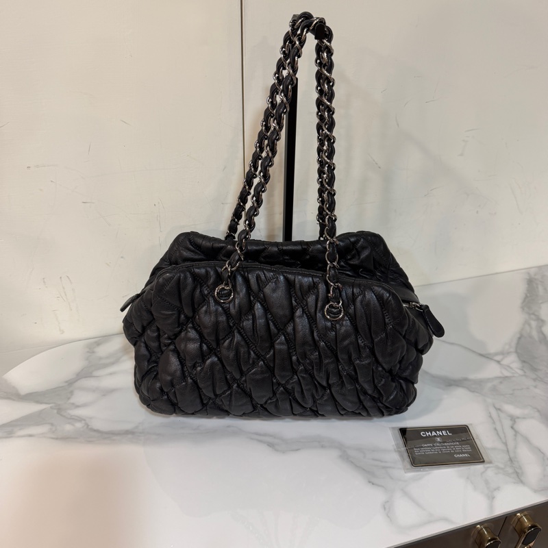 99新🈶保卡❤️香奈兒 #泡芙包 #黑銀 #托特包 #肩背包-18