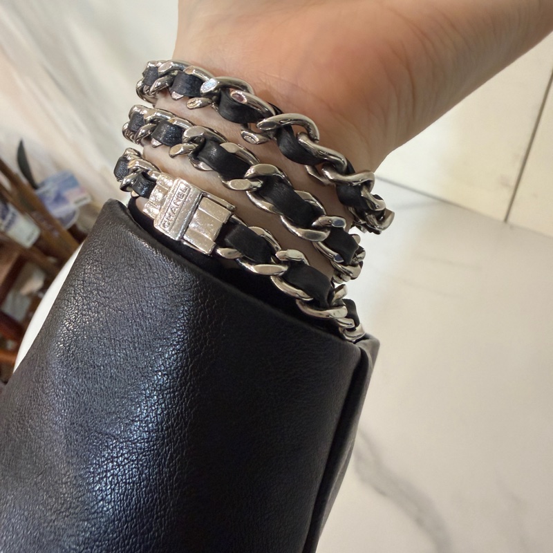 S碼🈶盒子❤️香奈兒 #黑銀方糖手錶 #premiere #三圈手錶 #首映錶-15