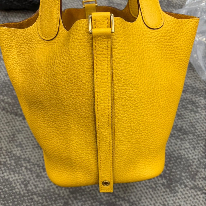 🌈Hermes💛Picotin 18💛琥珀黃色金扣🌈99新🌟picotin🌟菜籃子🌟愛馬仕🌟-1