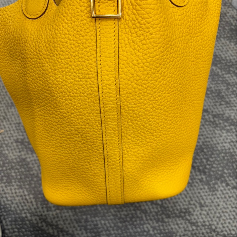 🌈Hermes💛Picotin 18💛琥珀黃色金扣🌈99新🌟picotin🌟菜籃子🌟愛馬仕🌟-2