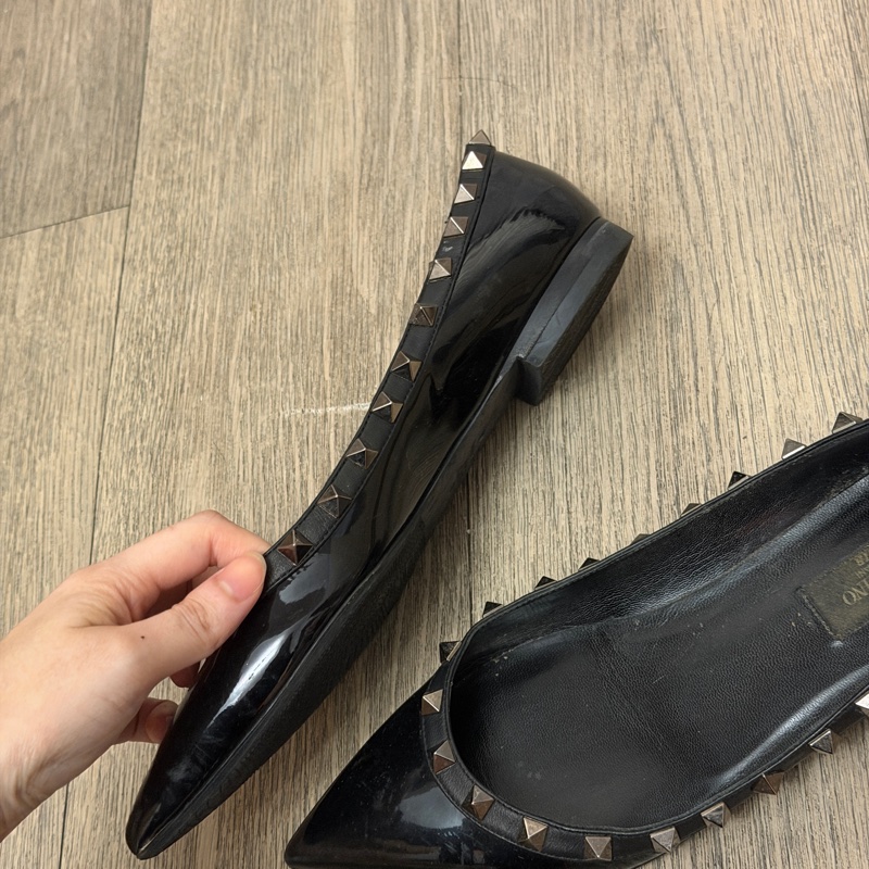 37碼❤️ Valentino #黑色 #卯釘 #平底鞋 #低跟鞋-7