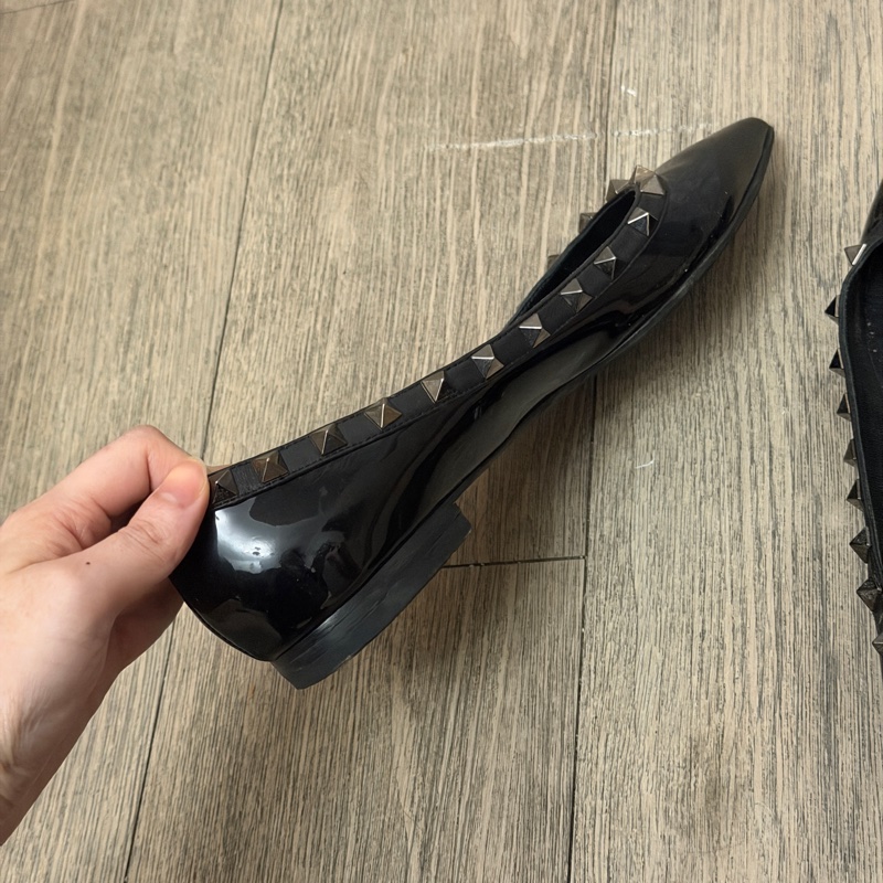 37碼❤️ Valentino #黑色 #卯釘 #平底鞋 #低跟鞋-12