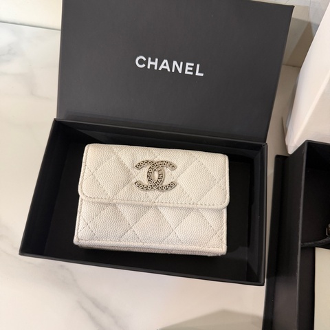全配❤️晶片款❤️香奈兒 #白金 #荔枝皮 #mini #短夾