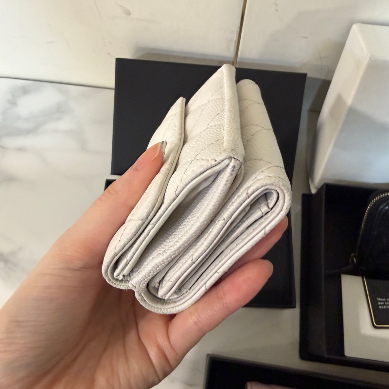 全配❤️晶片款❤️香奈兒 #白金 #荔枝皮 #mini #短夾-5