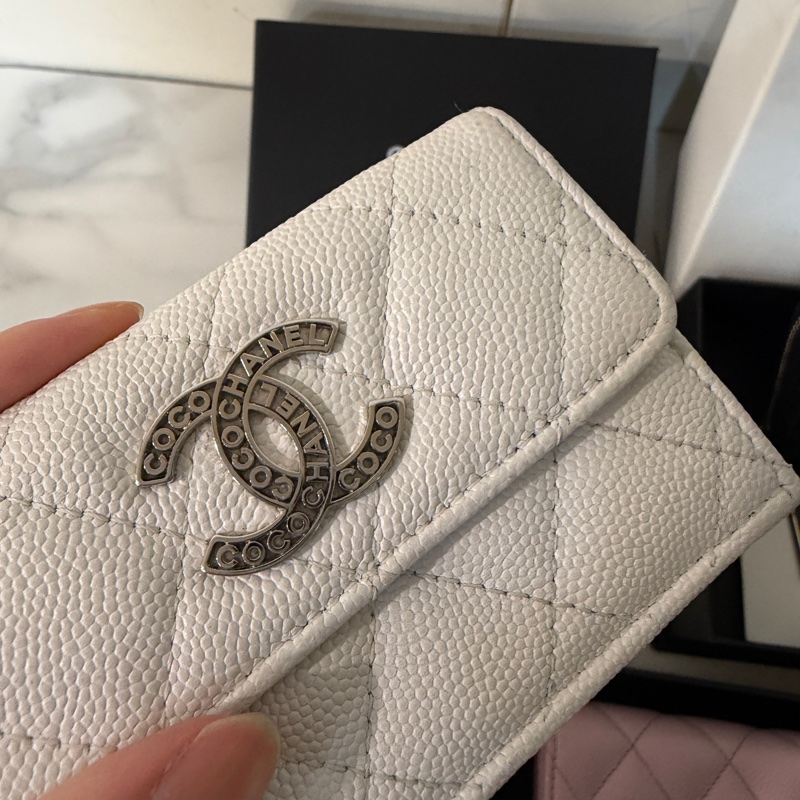 全配❤️晶片款❤️香奈兒 #白金 #荔枝皮 #mini #短夾-6