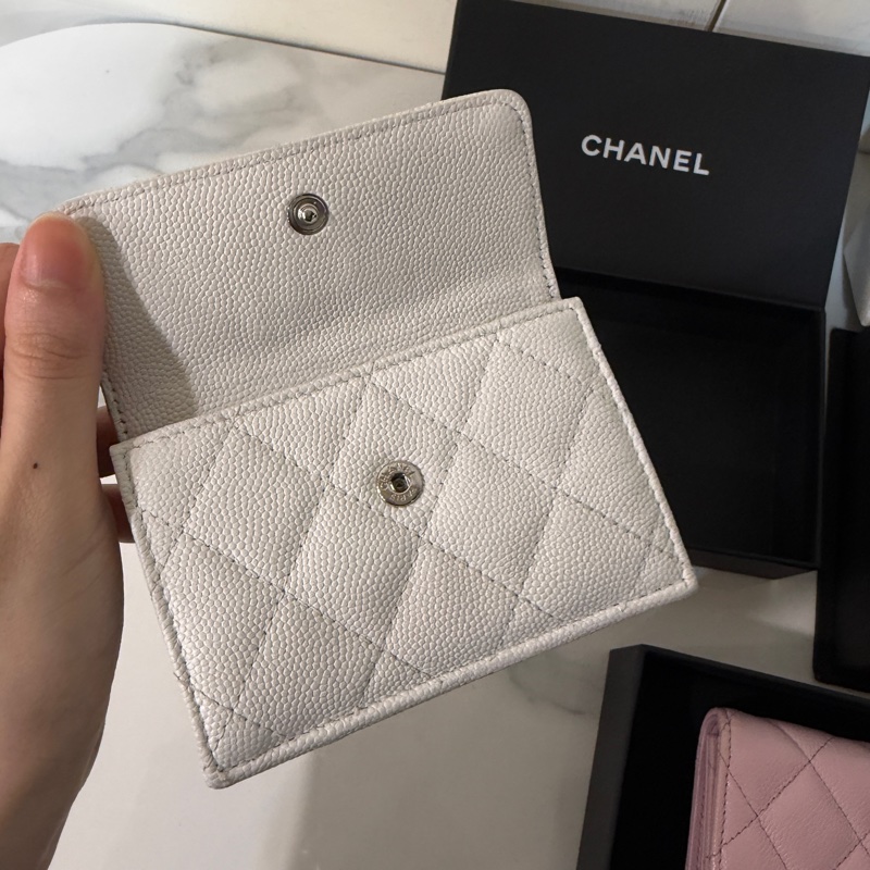 全配❤️晶片款❤️香奈兒 #白金 #荔枝皮 #mini #短夾-7