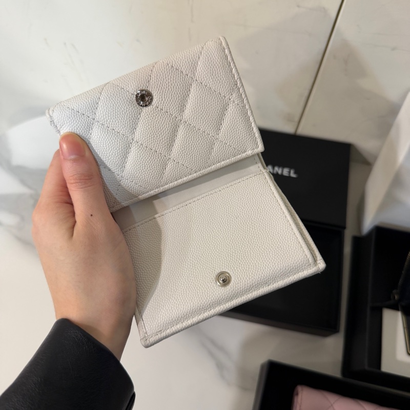 全配❤️晶片款❤️香奈兒 #白金 #荔枝皮 #mini #短夾-9