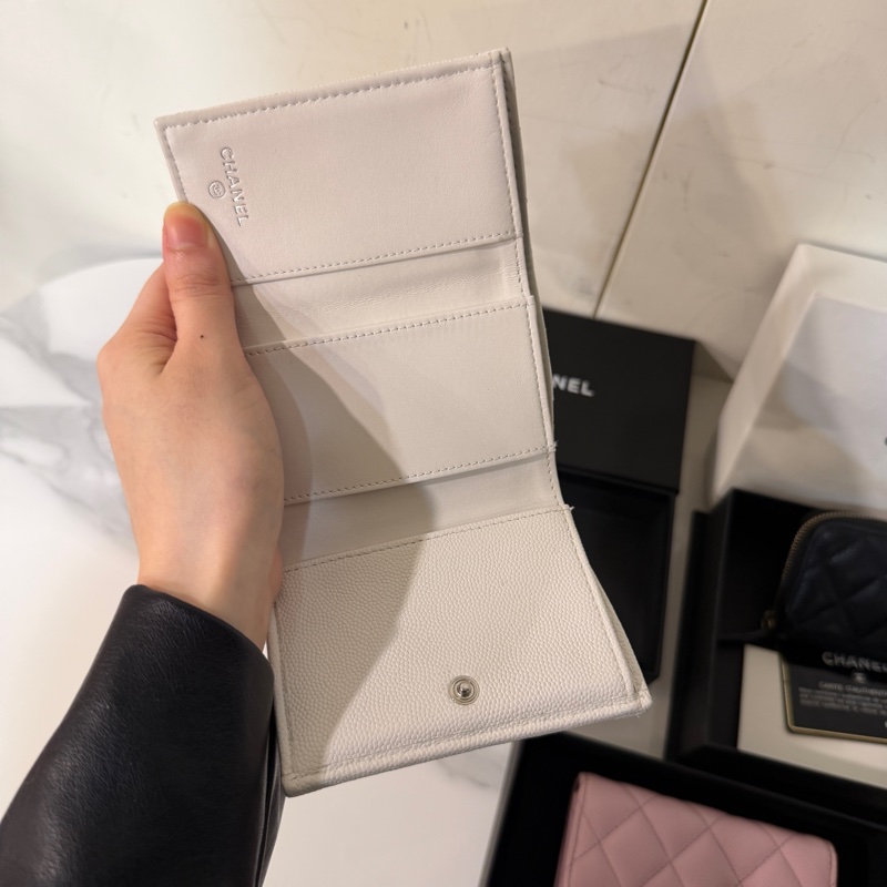 全配❤️晶片款❤️香奈兒 #白金 #荔枝皮 #mini #短夾-10