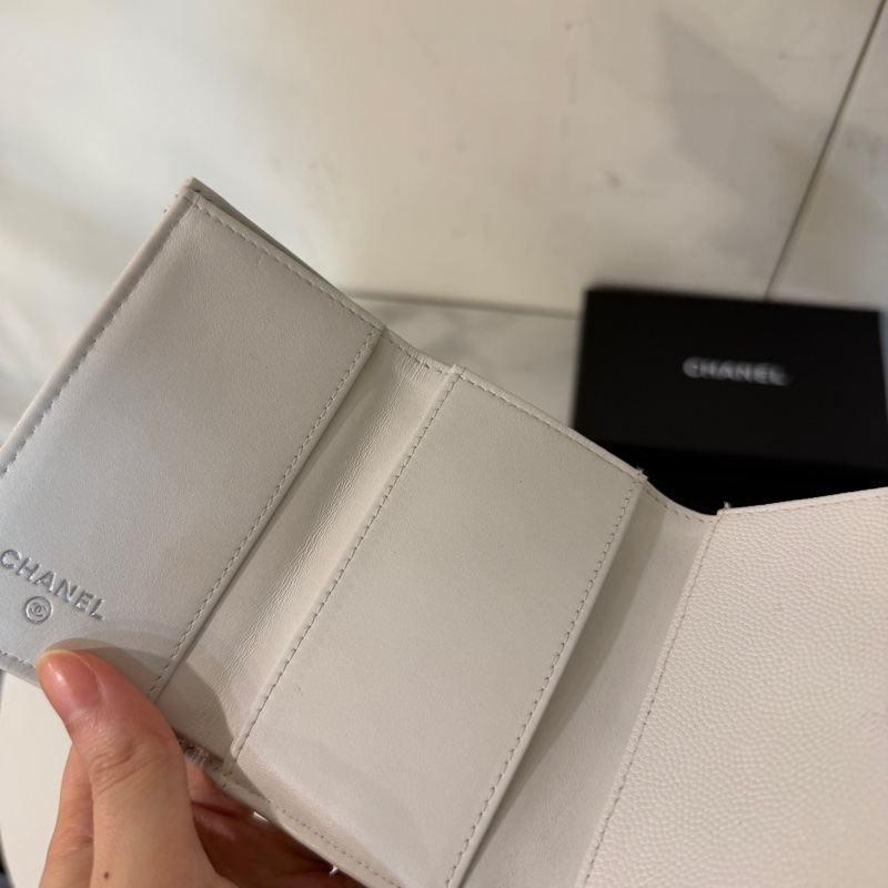 全配❤️晶片款❤️香奈兒 #白金 #荔枝皮 #mini #短夾-11