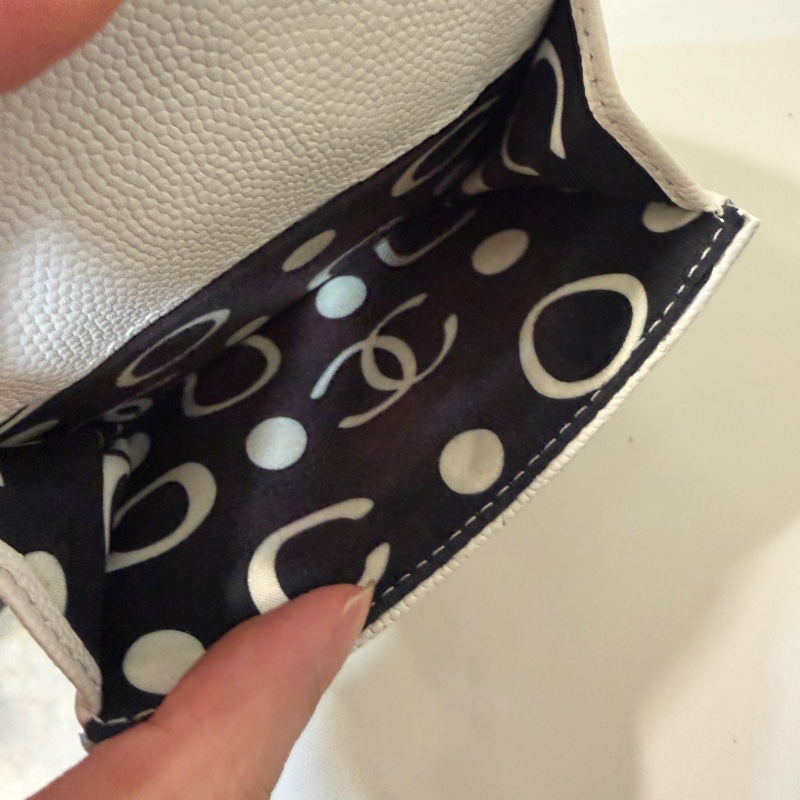 全配❤️晶片款❤️香奈兒 #白金 #荔枝皮 #mini #短夾-13