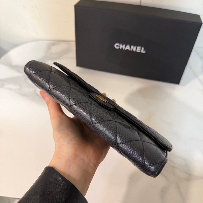 全配❤️ 香奈兒 #黑金 #荔枝皮 #二折 #長夾-6