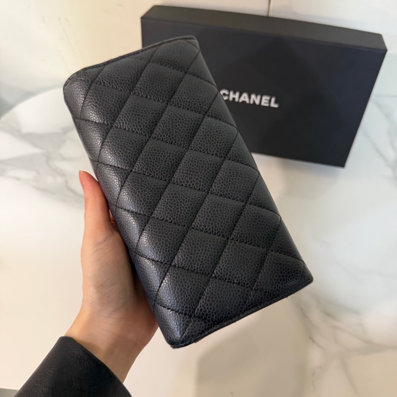 全配❤️ 香奈兒 #黑金 #荔枝皮 #二折 #長夾-7