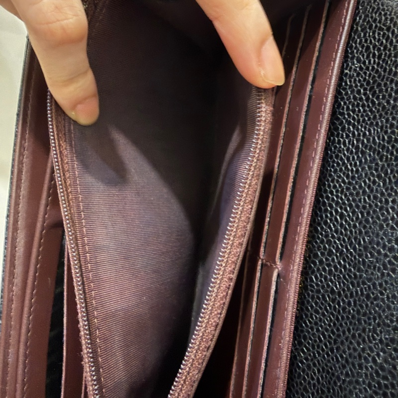 全配❤️ 香奈兒 #黑金 #荔枝皮 #二折 #長夾-10
