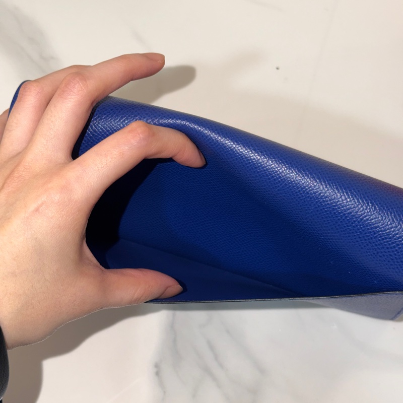 99新🈶購證❤️ 愛馬仕 #寶石藍 #金釦 #康康 #長夾-10