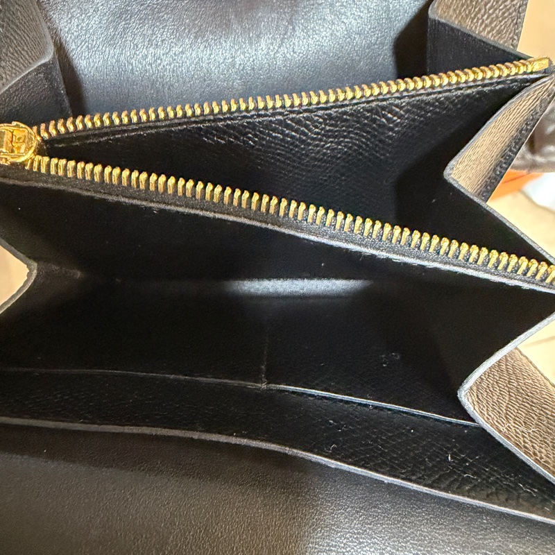 99新🈶購證❤️ 愛馬仕 #黑色 #金釦 #康康 #短夾-12