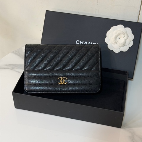 99新全配❤️ 香奈兒 #黑金 #山羊皮 #woc #鏈條包