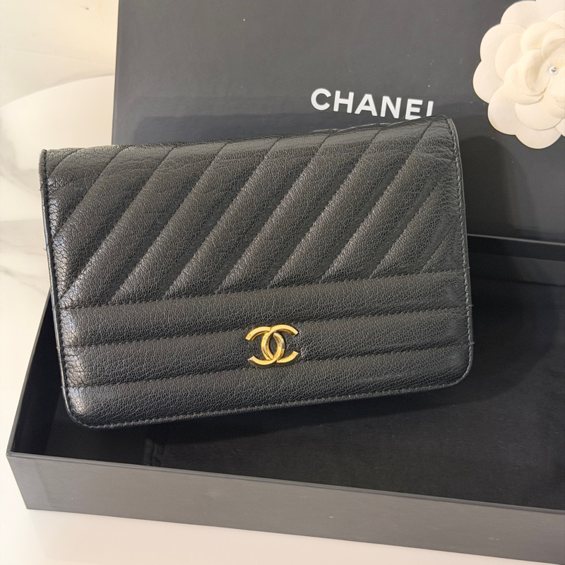 99新全配❤️ 香奈兒 #黑金 #山羊皮 #woc #鏈條包-2