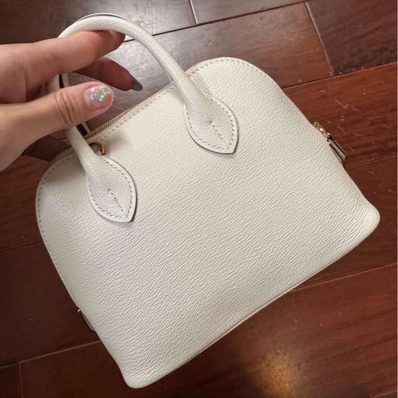 全新全配🈶購證W刻❤️ 愛馬仕 #bolide #mini #奶昔白 #山羊皮-6