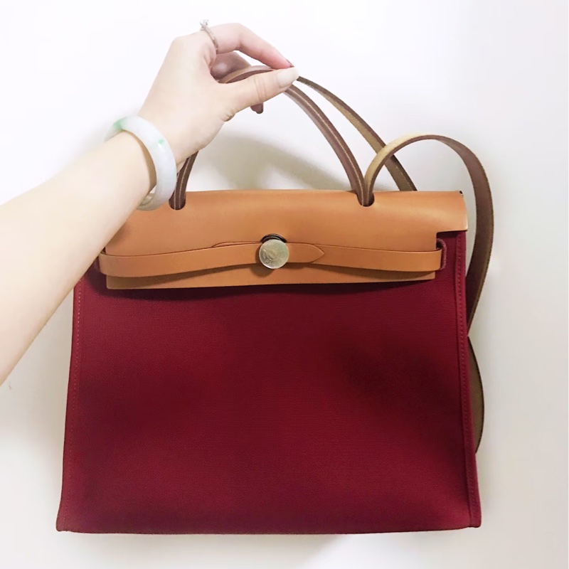 🈶購證❤️ 愛馬仕 #herbag31 #紅色 #棕色 #肩背包-1