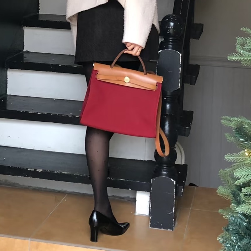 🈶購證❤️ 愛馬仕 #herbag31 #紅色 #棕色 #肩背包-3